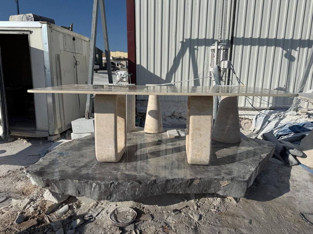 Travertine Dining Table  Luxury Kitchen Table Special Design