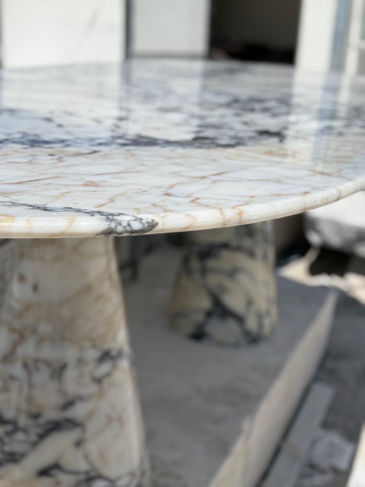 Afyon Violet Luxury Marble Dining Table Special Design