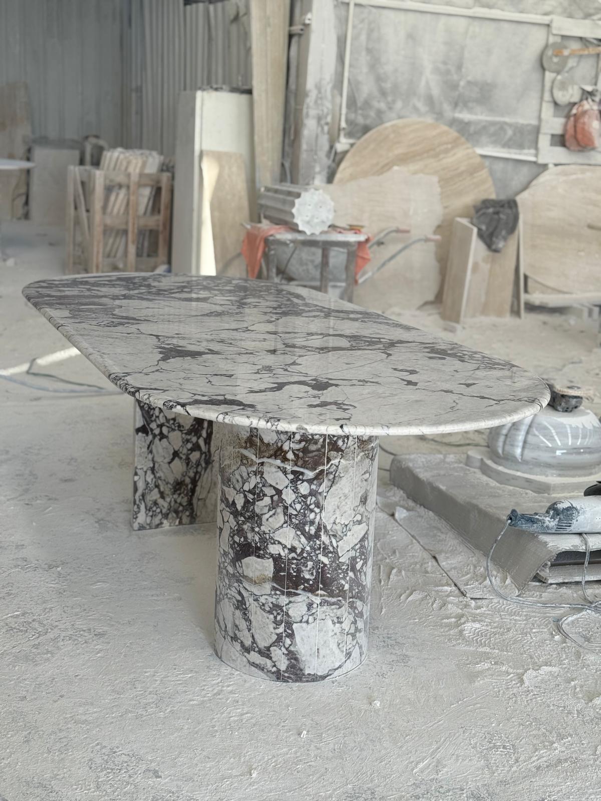 Calacatta Viola Luxury Marble Dining Table Special Design