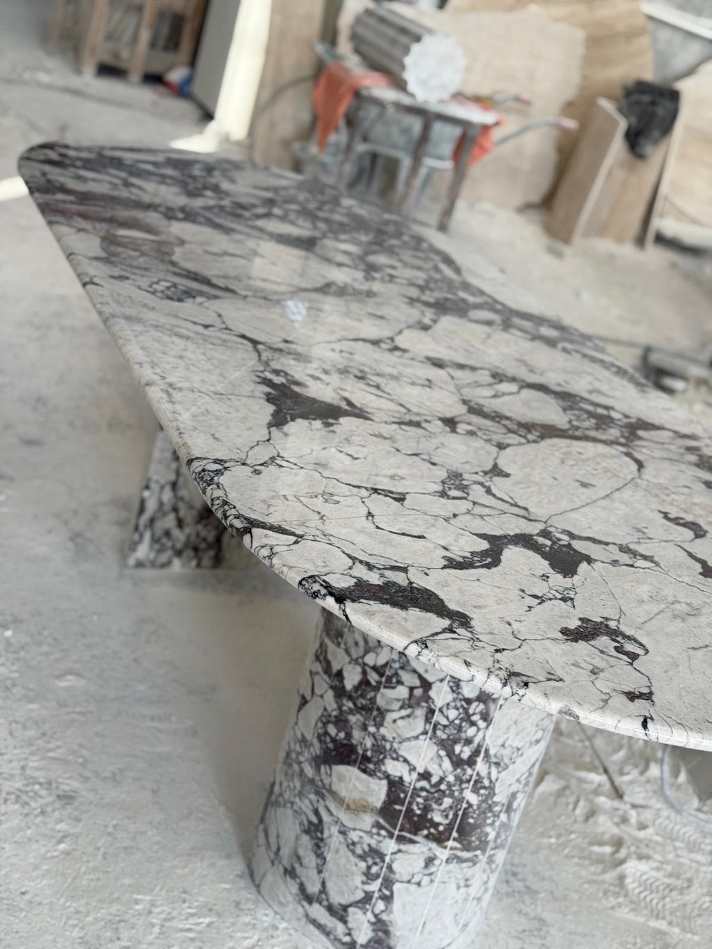 Calacatta Viola Luxury Marble Dining Table Special Design