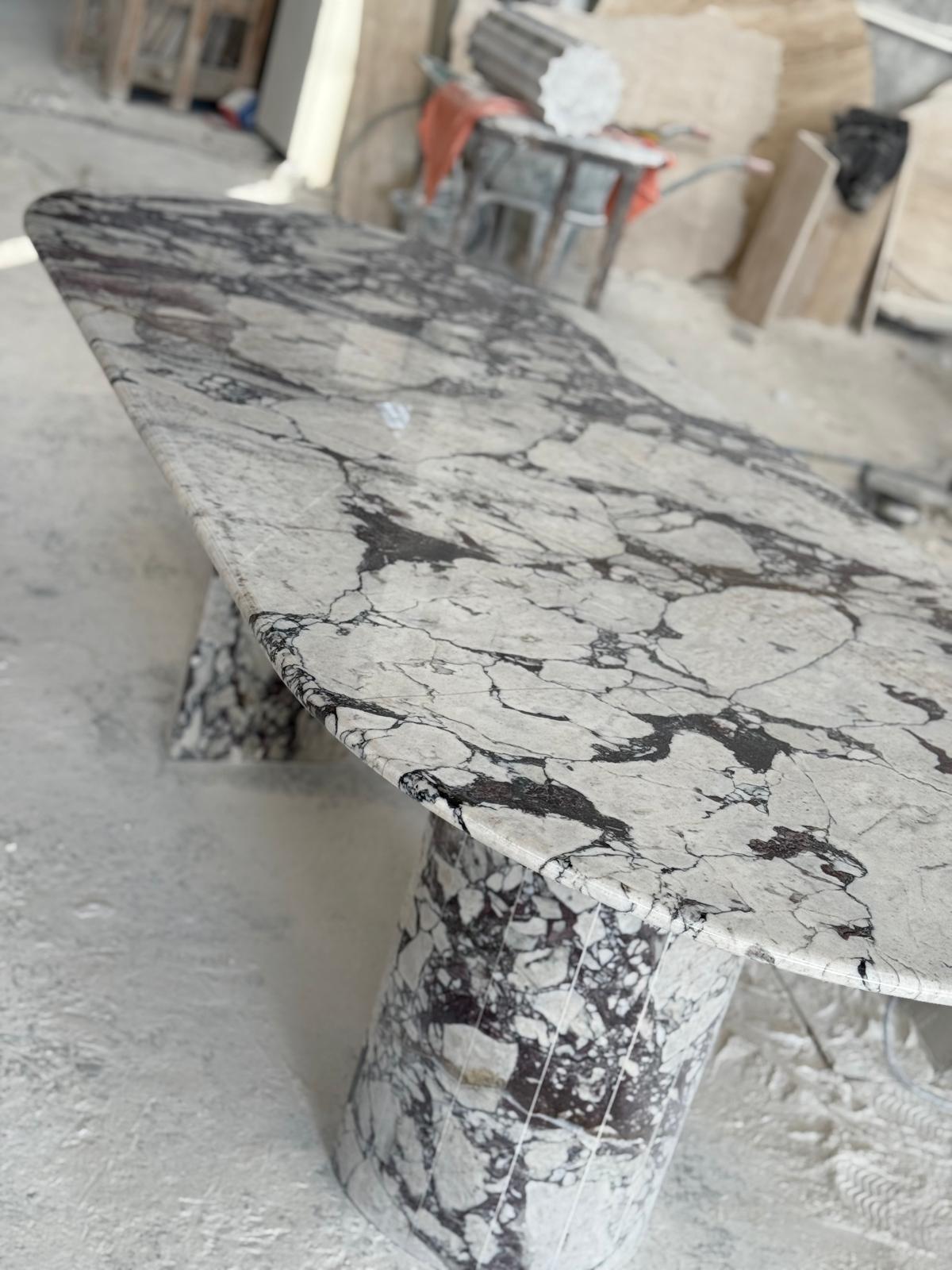 Calacatta Viola Luxury Marble Dining Table Special Design