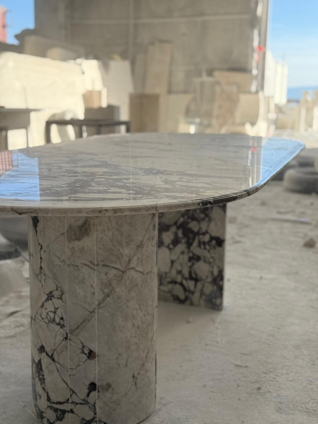 Calacatta Viola Luxury Marble Dining Table Special Design