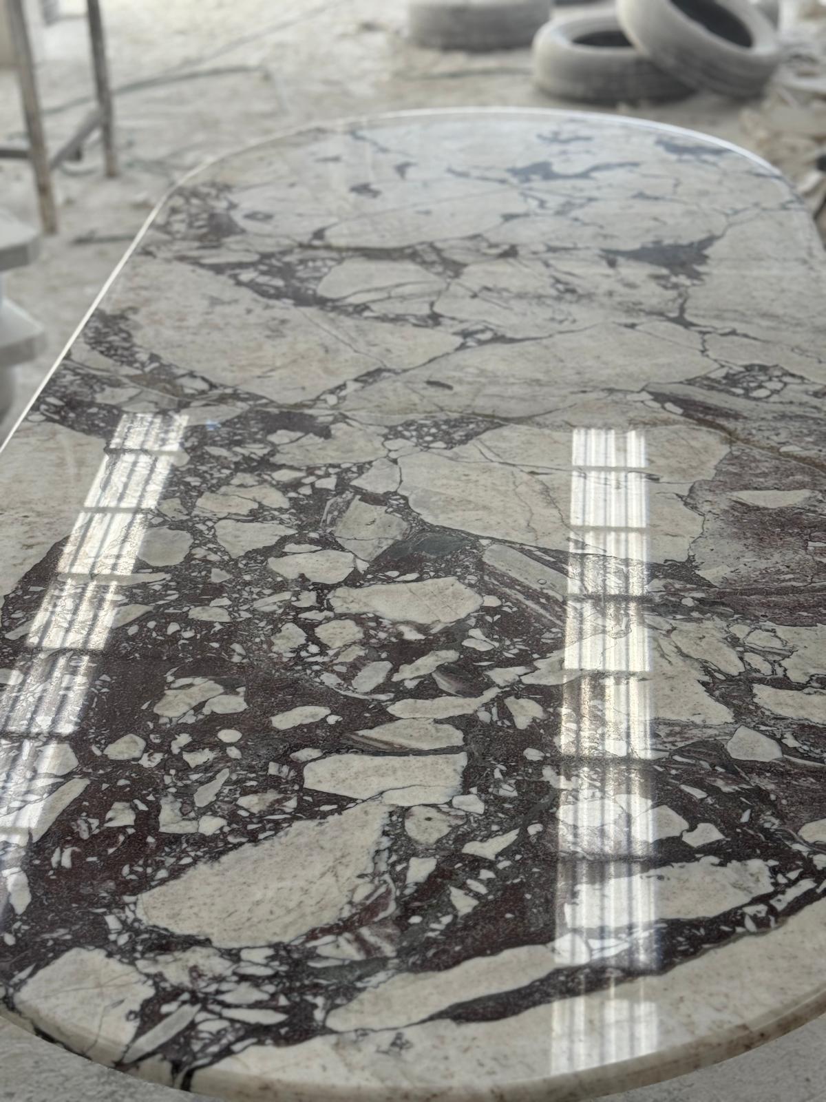 Calacatta Viola Luxury Marble Dining Table Special Design
