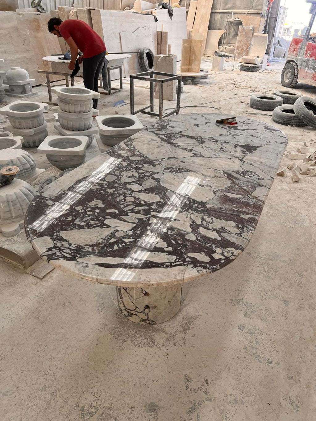 Calacatta Viola Luxury Marble Dining Table Special Design