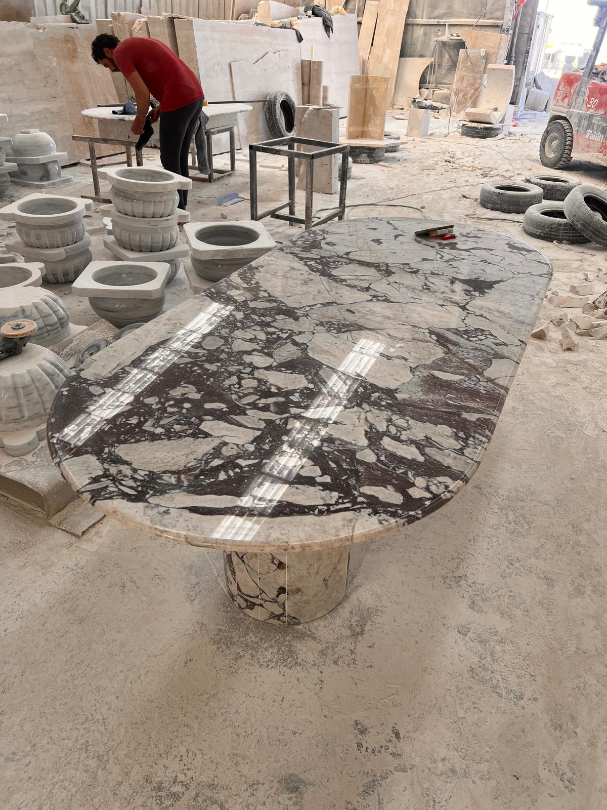 Calacatta Viola Luxury Marble Dining Table Special Design