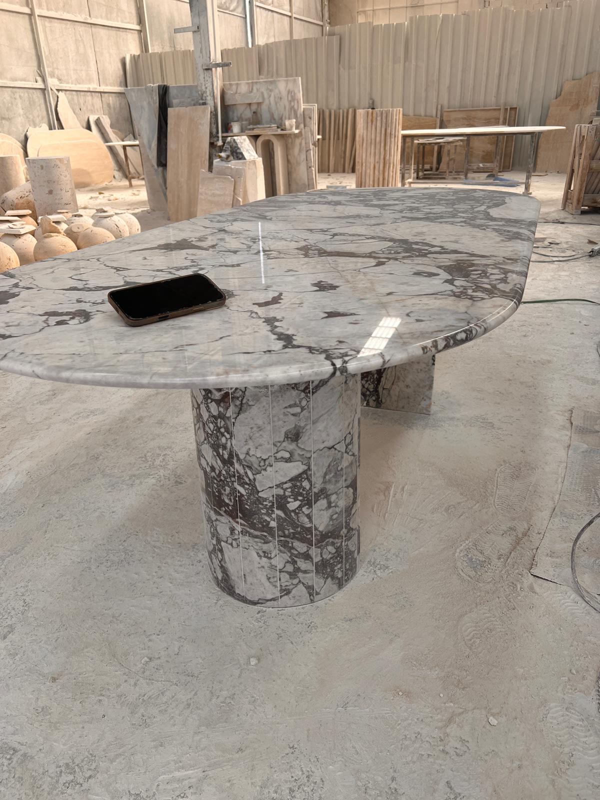 Calacatta Viola Luxury Marble Dining Table Special Design