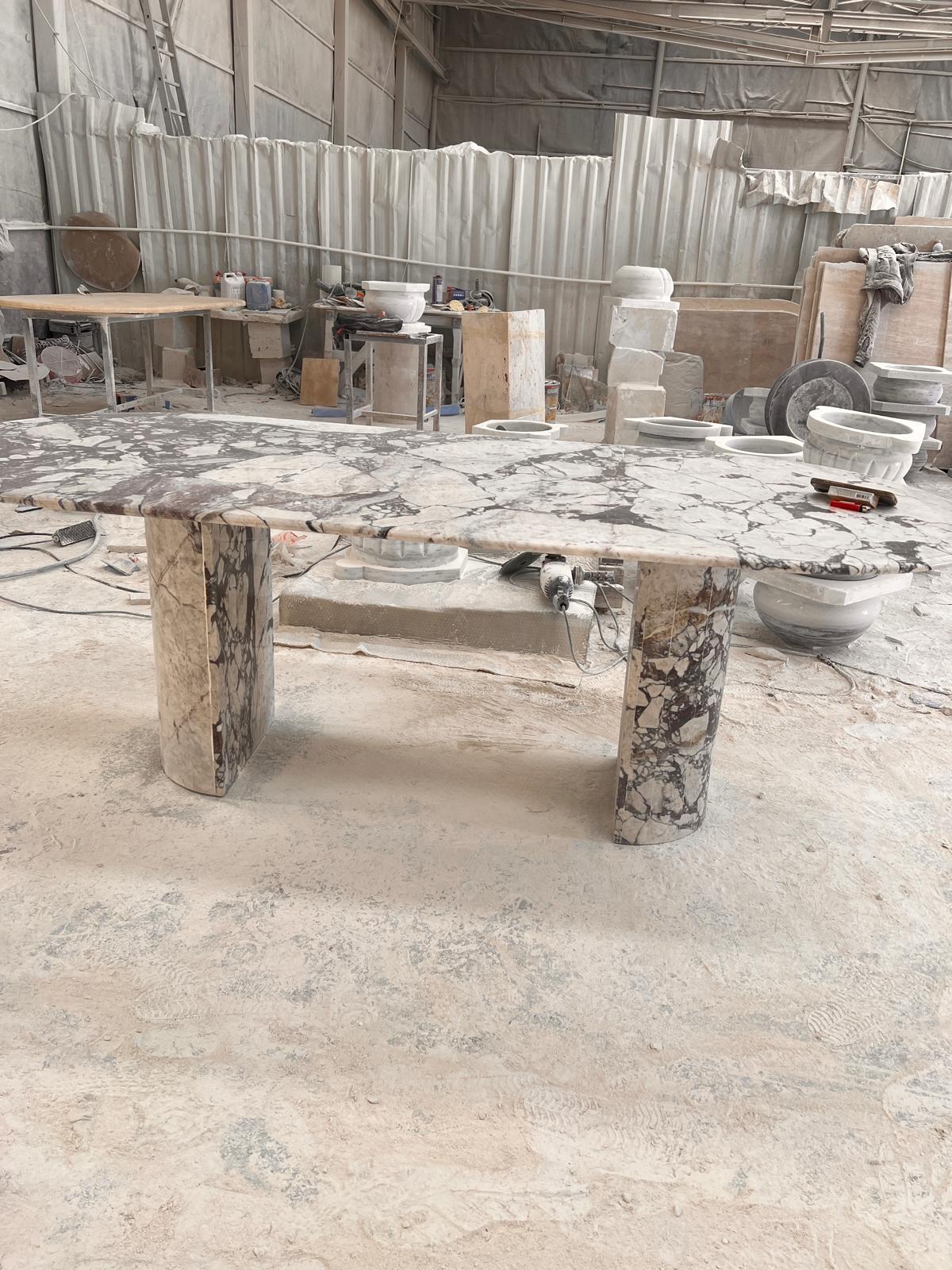 Calacatta Viola Luxury Marble Dining Table Special Design