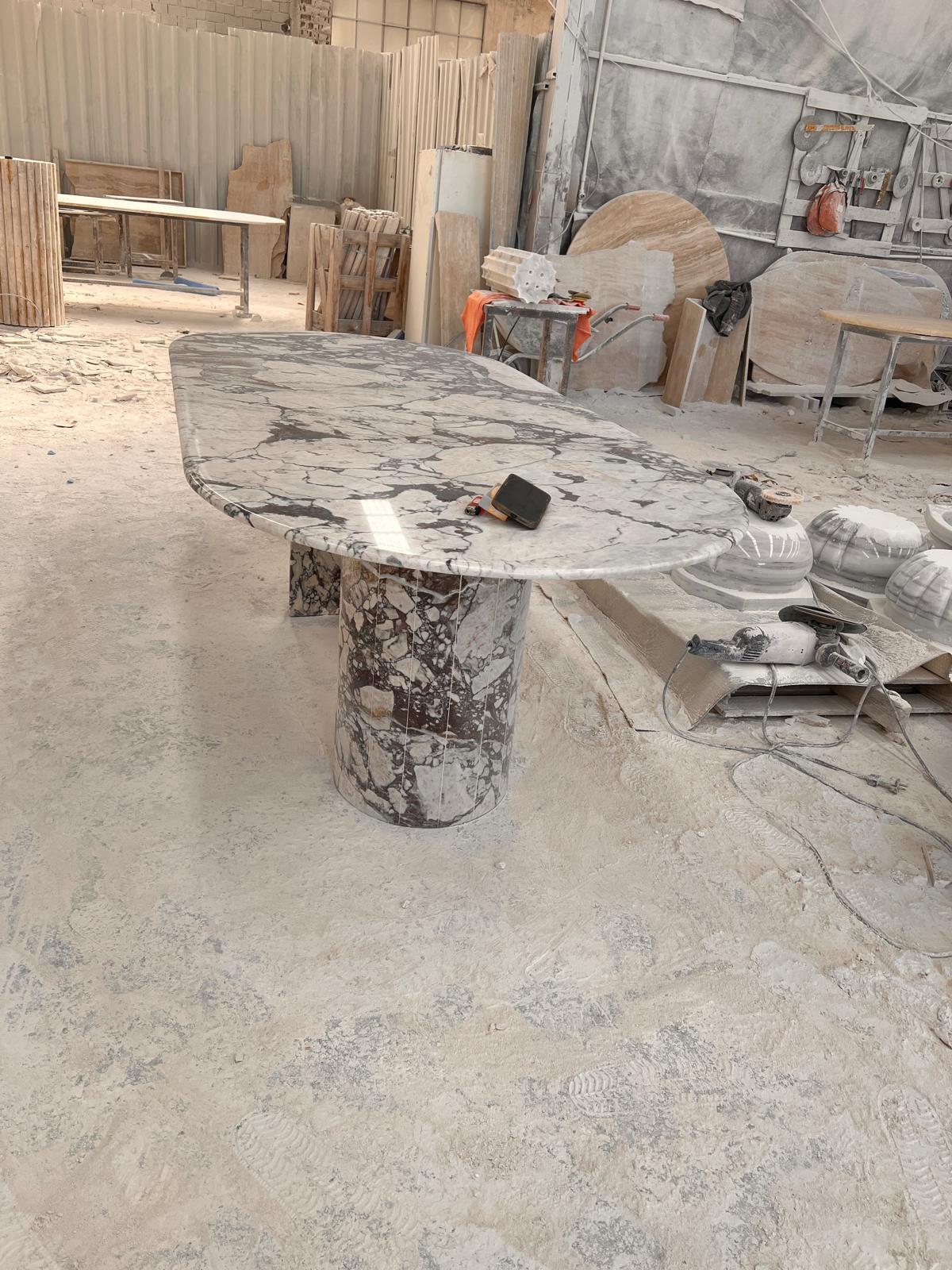 Calacatta Viola Luxury Marble Dining Table Special Design