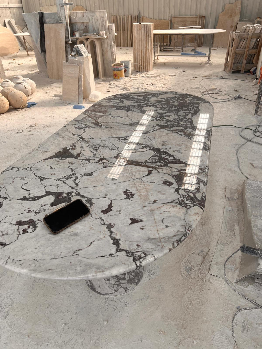 Calacatta Viola Luxury Marble Dining Table Special Design