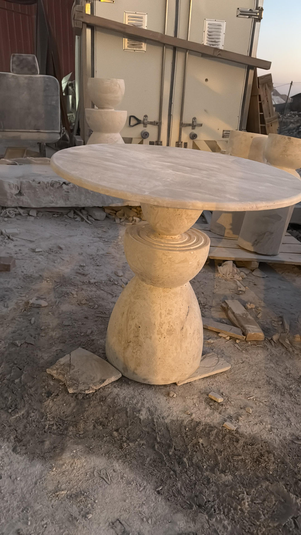 Travertine Table  Model  206