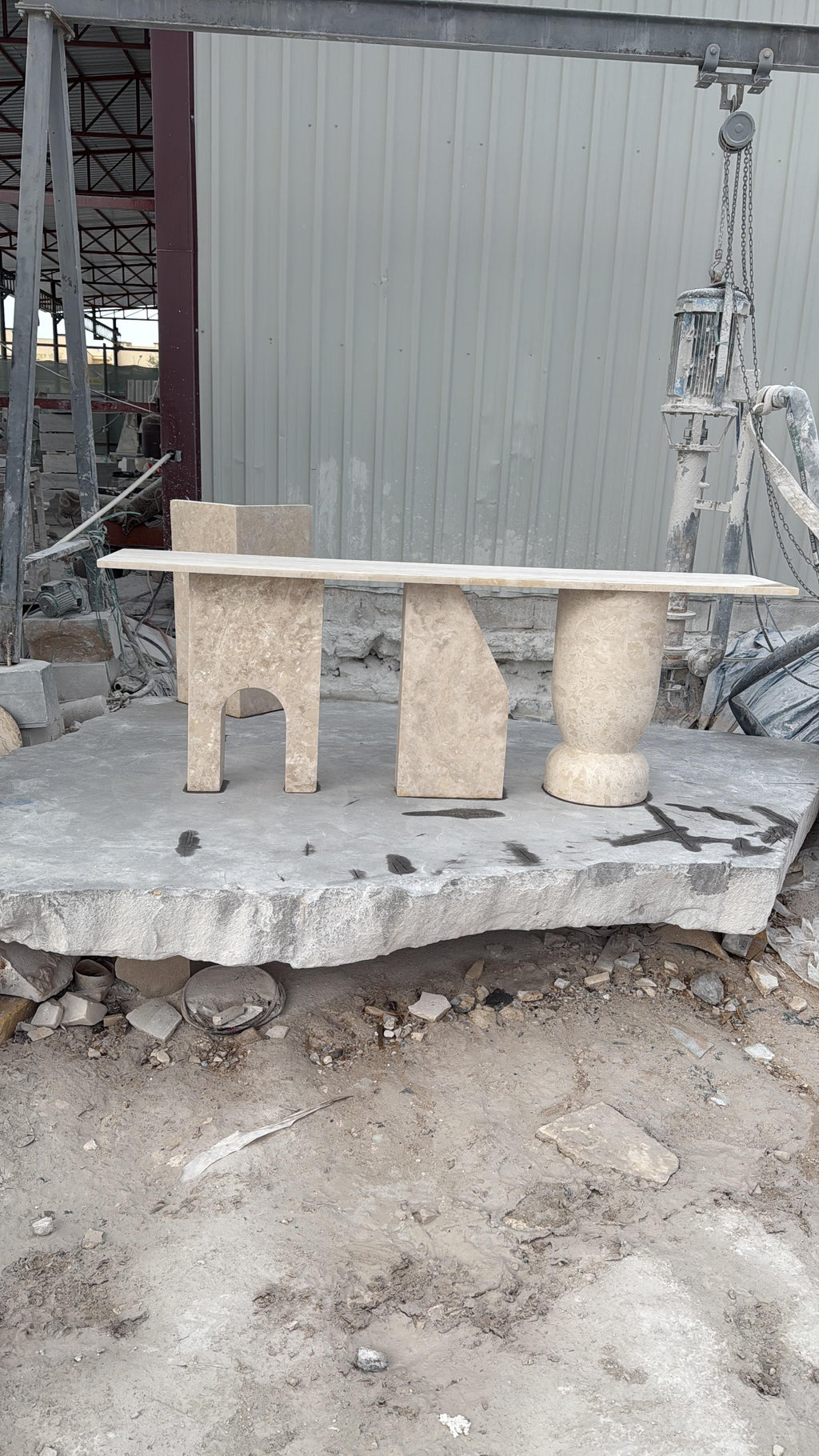 Travertine Table  Model 203