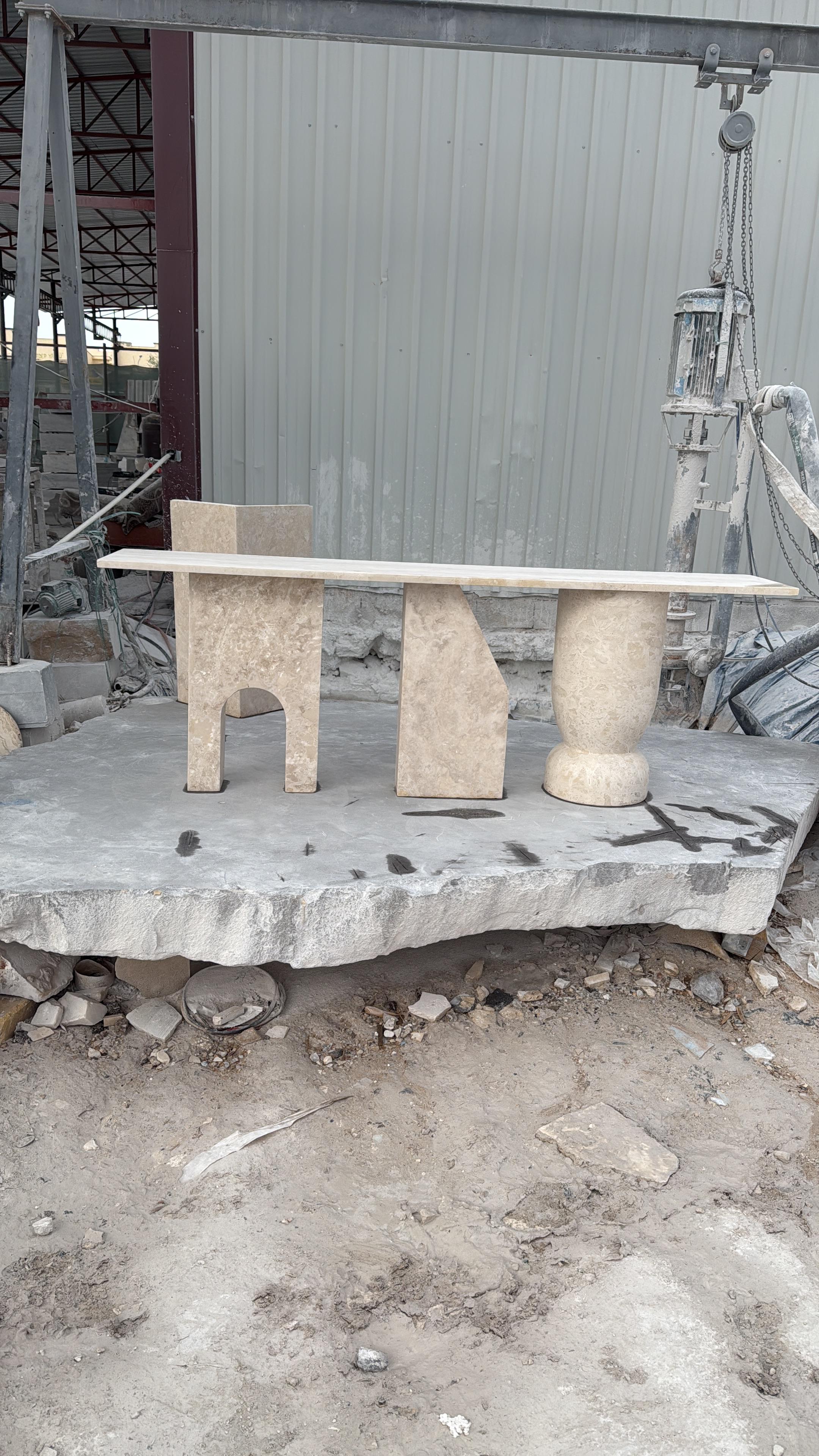 Travertine Table  Model 203