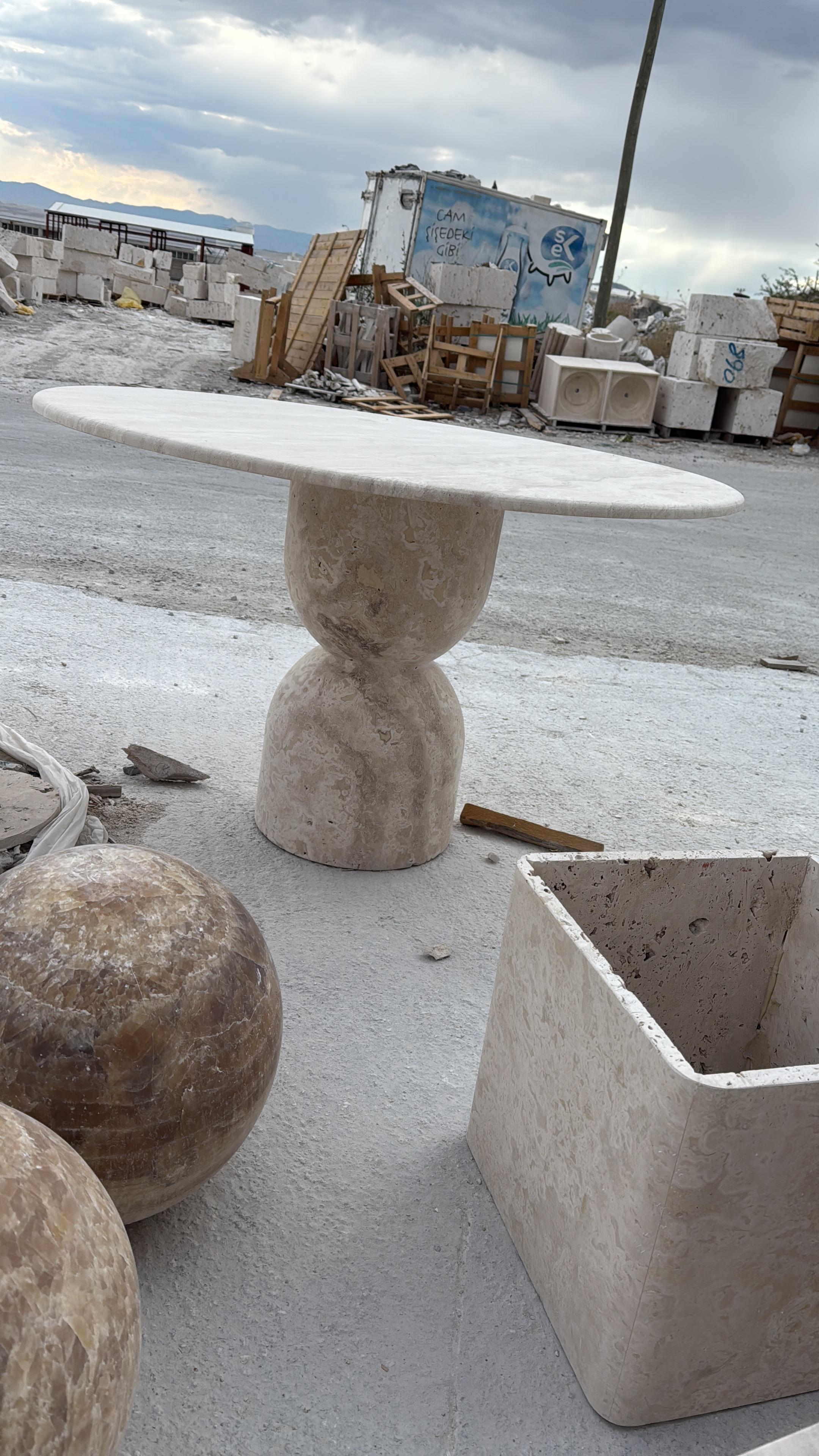 Travertine table Model 201