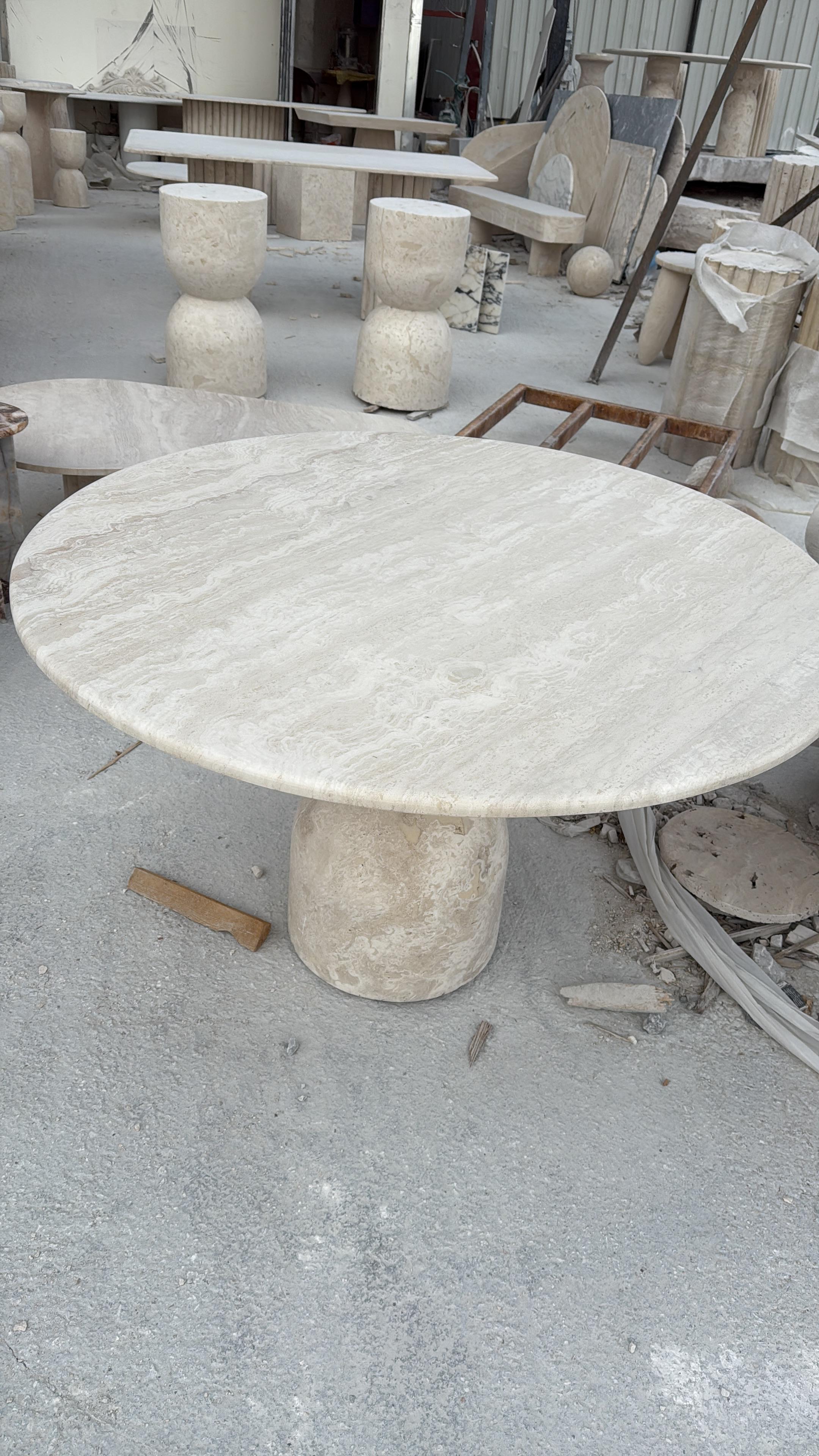 Travertine table Model 201