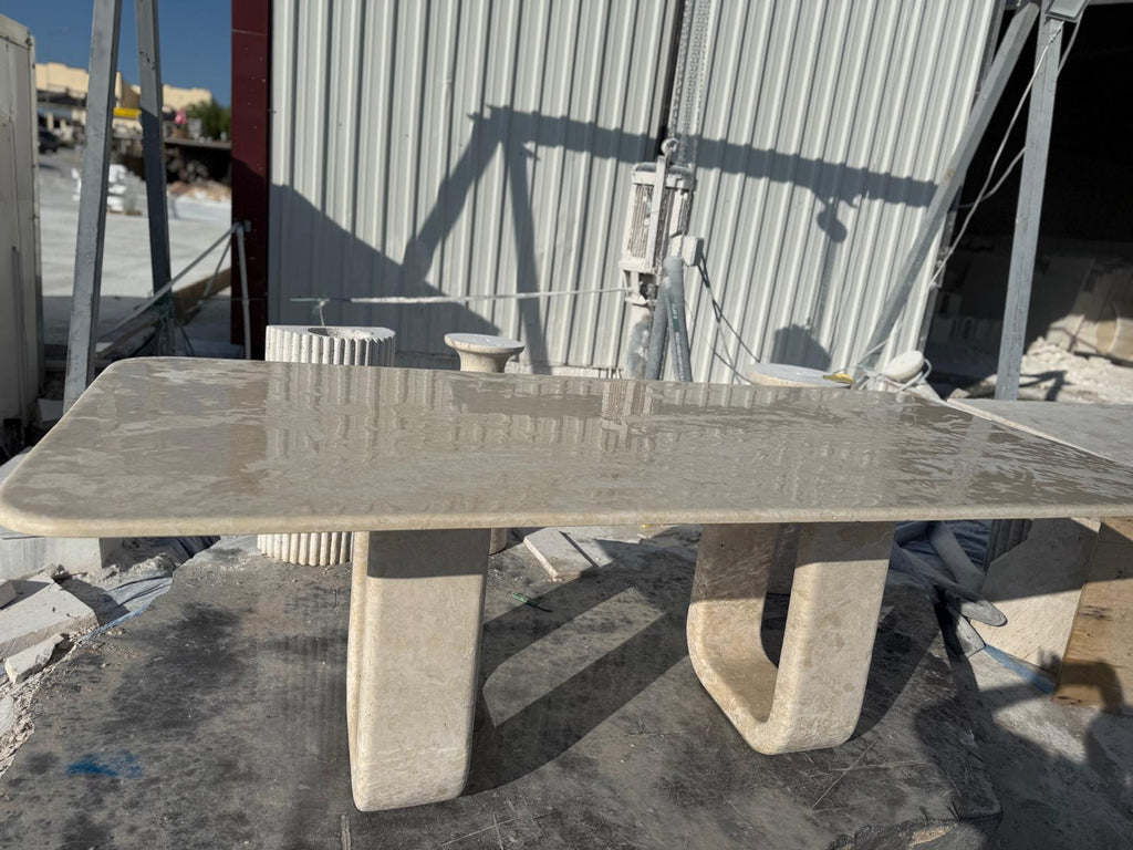 Travertine Dining Table  Luxury Kitchen Table Special Design