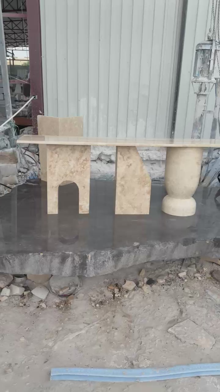 Travertine Table  Model 203