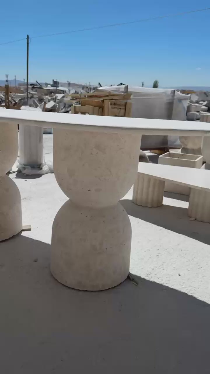 Travertine table Model 201